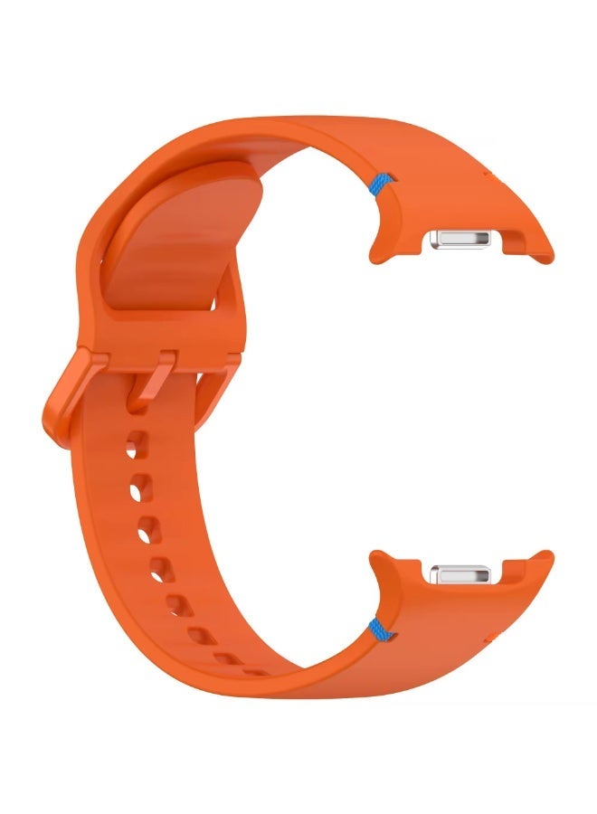 Silicone Band For Samsung Galaxy 8 Soft Strap Bracelet correa With Buckle For Galaxy 8 Classic 46mm For Galaxy Watch 8 40 44mm (Orange) - Image 2
